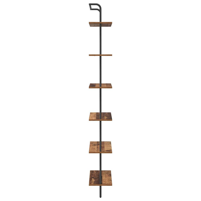 Raft pentru cărți 6 niveluri 60 x 24 x 203 cm Lemn prelucrat WALTI