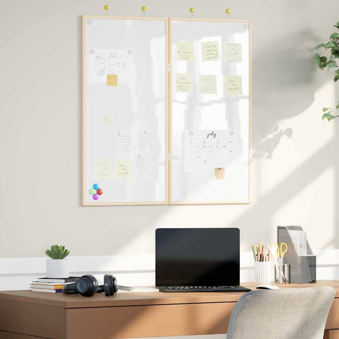 Tablă albă magnetică Alb 80 x 1.4 x 80 cm Lemn masiv de pin - WALTI WALTI