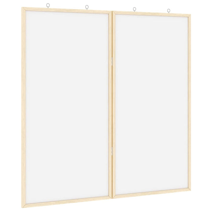 Tablă albă magnetică Alb 80 x 1.4 x 80 cm Lemn masiv de pin - WALTI WALTI