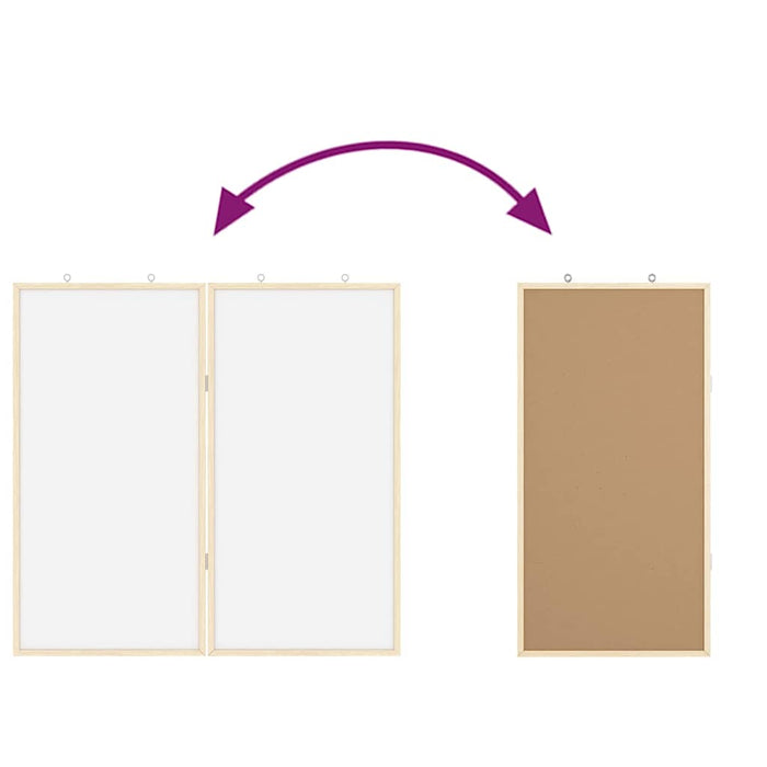 Tablă albă magnetică Alb 80 x 1.4 x 80 cm Lemn masiv de pin - WALTI WALTI