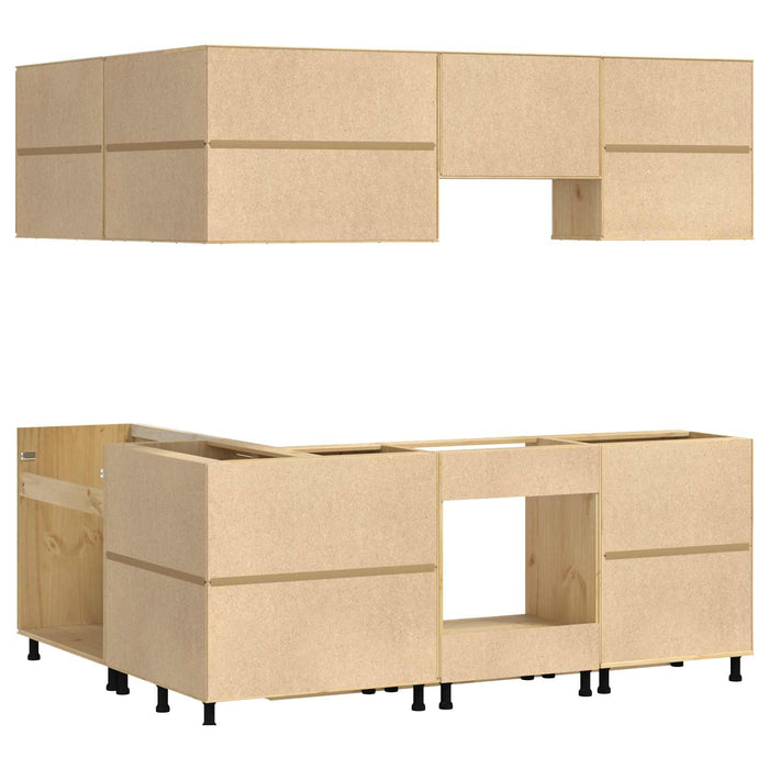Dulap cu raft cu depozitare 8 pcs Miere Lemn de pin masiv - WALTI WALTI