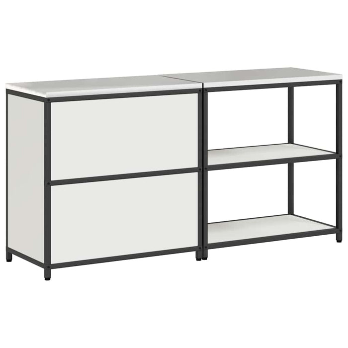Set de depozitare pentru bucătărie cu raft cu ușă 2 pcs Alb - WALTI WALTI