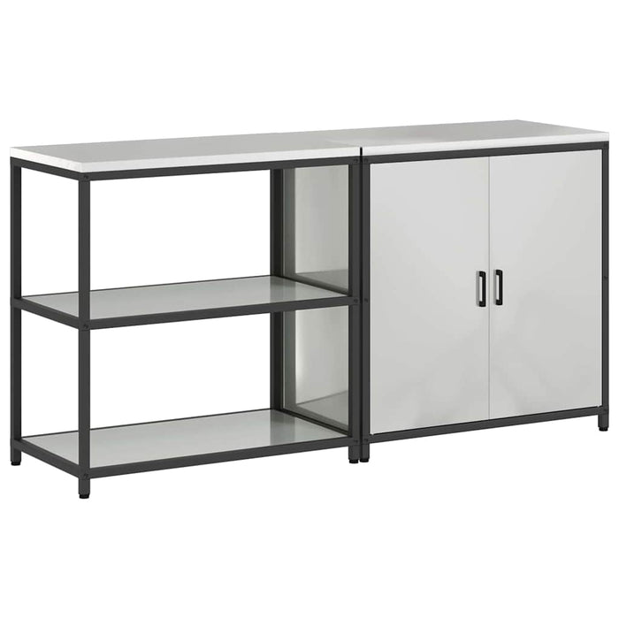 Set de depozitare pentru bucătărie cu raft 2 pcs Argintiu - WALTI WALTI