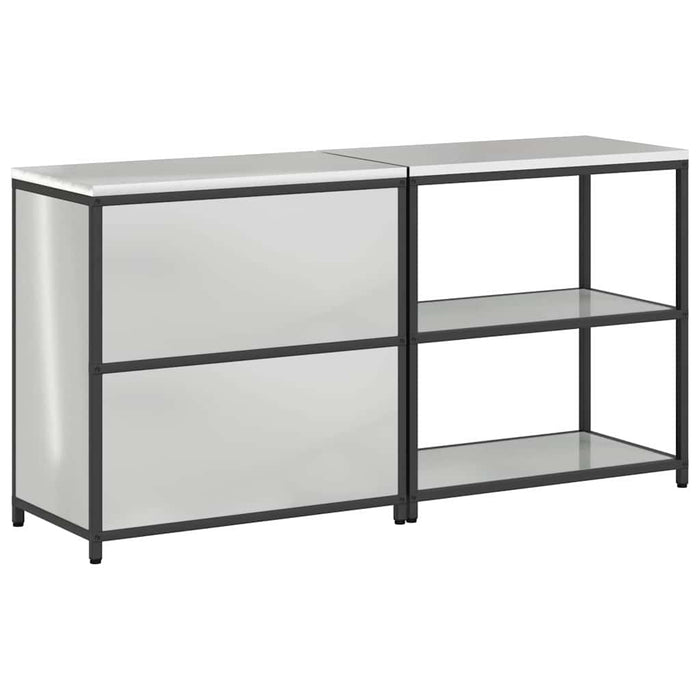 Set de depozitare pentru bucătărie cu raft 2 pcs Argintiu - WALTI WALTI
