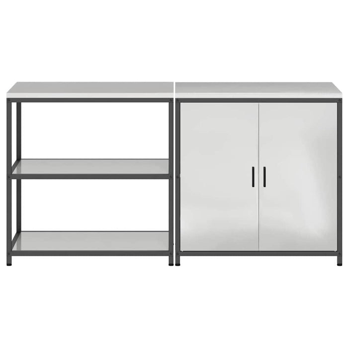 Set de depozitare pentru bucătărie cu raft 2 pcs Argintiu - WALTI WALTI