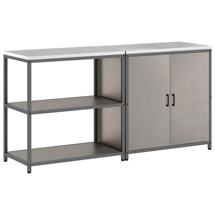 Set de depozitare pentru bucătărie cu raft cu ușă 2 pcs Ruginit - WALTI WALTI