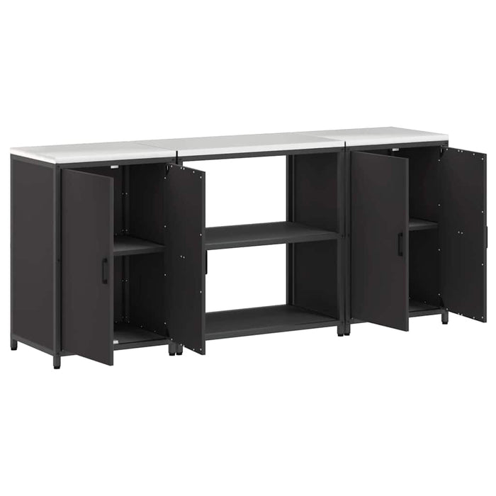 Set de depozitare pentru bucătărie HATTEM 3 buc. Negru WALTI