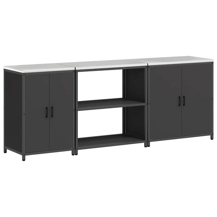 Set de Depozitare pentru Bucătărie 3 pcs Negru 210 x 50 x 92 cm - WALTI WALTI