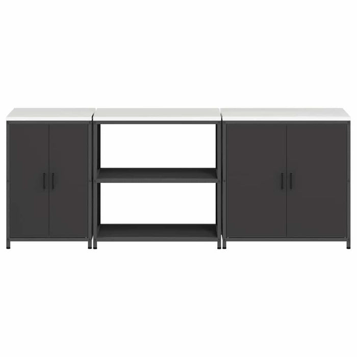 Set de Depozitare pentru Bucătărie 3 pcs Negru 210 x 50 x 92 cm - WALTI WALTI