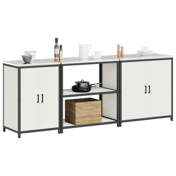 Set de Depozitare pentru Bucătărie 3 pcs Alb 210 x 50 x 92 cm - WALTI WALTI