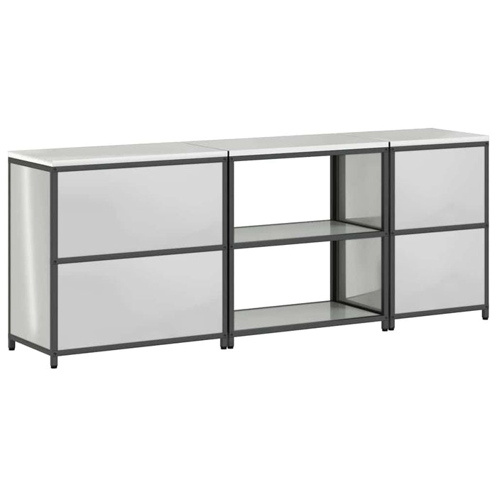Set de Depozitare pentru Bucătărie cu raft Altele cu depozitare cu ușă 3 pcs Argintiu - WALTI WALTI