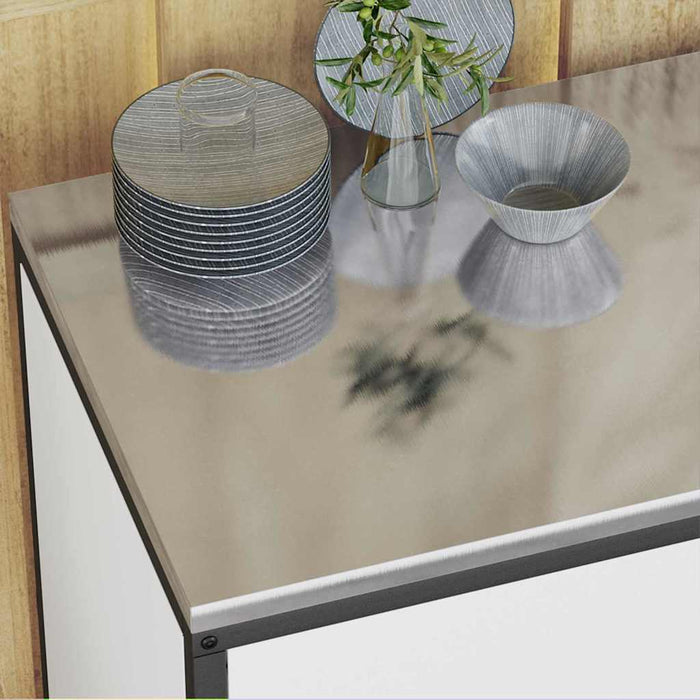 Set de depozitare pentru bucătărie cu raft cu ușă 2 pcs Alb - WALTI WALTI