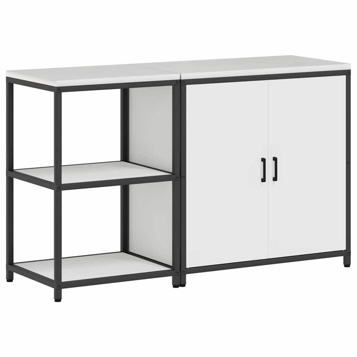 Set de depozitare pentru bucătărie cu raft cu ușă 2 pcs Alb - WALTI WALTI