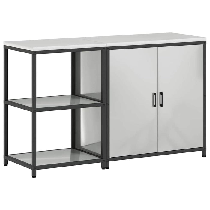 Set de depozitare pentru bucătărie cu raft 2 pcs Argintiu - WALTI WALTI