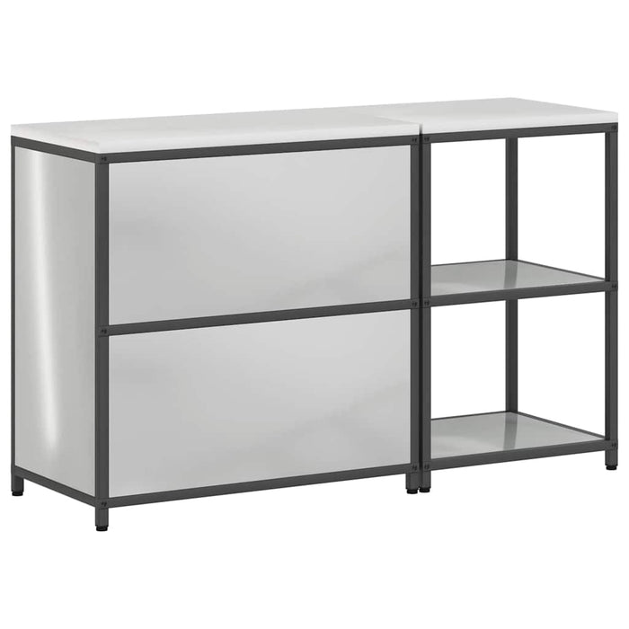 Set de depozitare pentru bucătărie cu raft 2 pcs Argintiu - WALTI WALTI