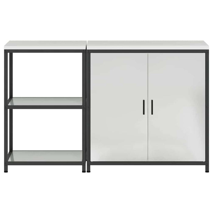 Set de depozitare pentru bucătărie cu raft 2 pcs Argintiu - WALTI WALTI