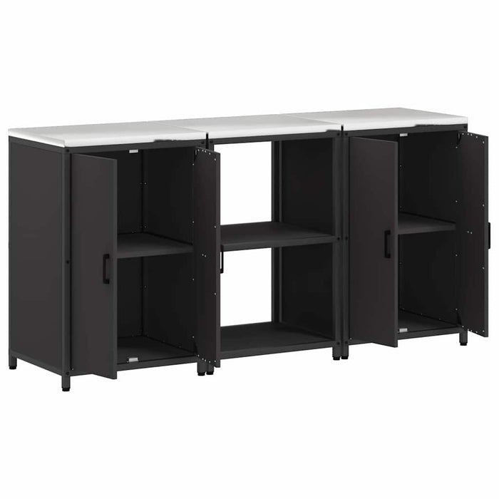 Set de depozitare pentru bucătărie HATTEM 3 buc. Negru WALTI