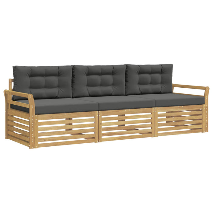 Set de canapele de exterior 3 pcs Alb și antracit WALTI