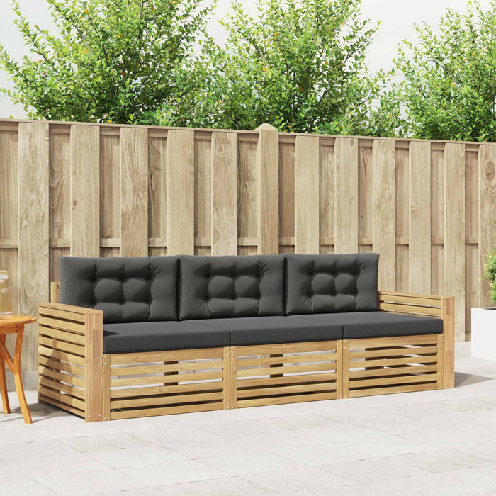 Set de canapele de exterior 3 pcs Alb și antracit WALTI