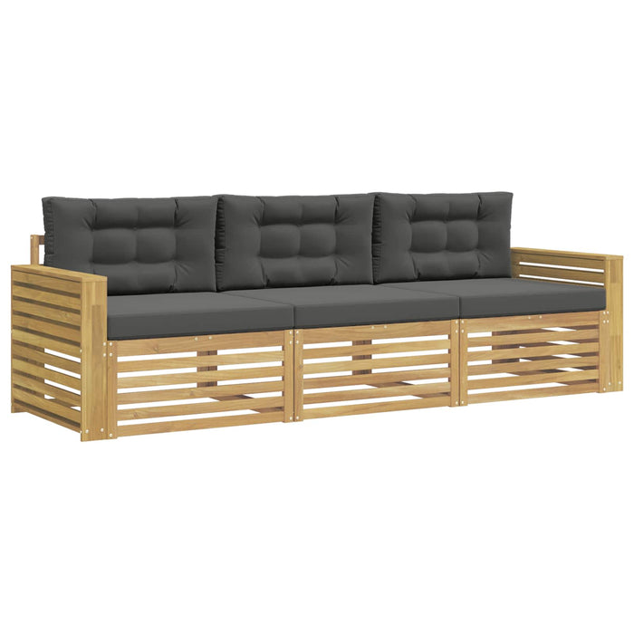 Set de canapele de exterior 3 pcs Alb și antracit WALTI