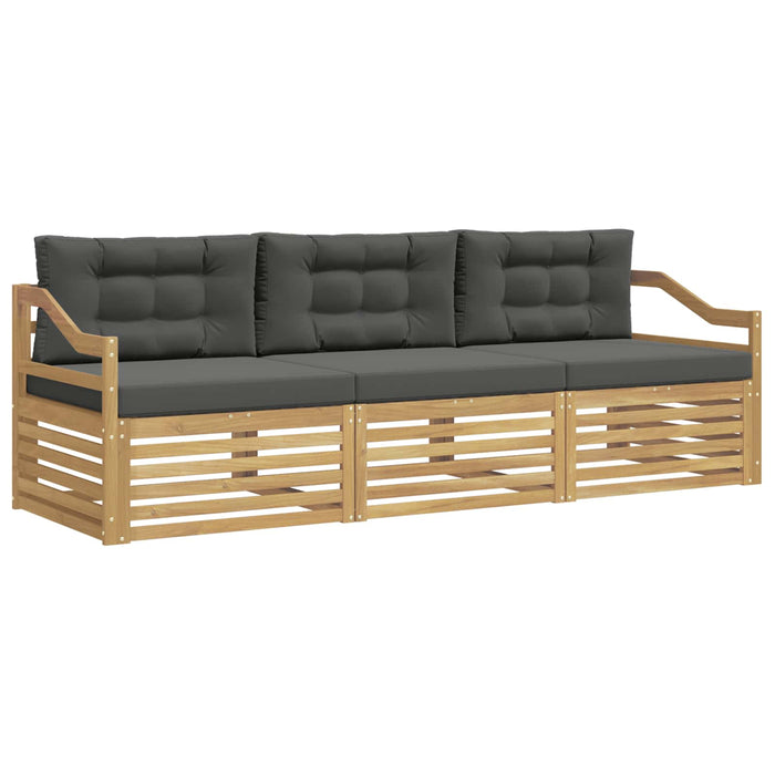 Set de canapele de exterior 3 pcs Alb și antracit Poliester WALTI