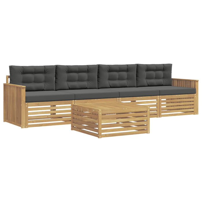 Set de canapele de exterior 5 pcs Alb și antracit WALTI