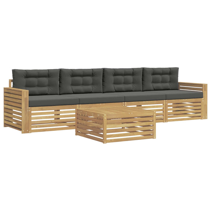 Set de canapele de exterior 5 pcs Alb și antracit WALTI