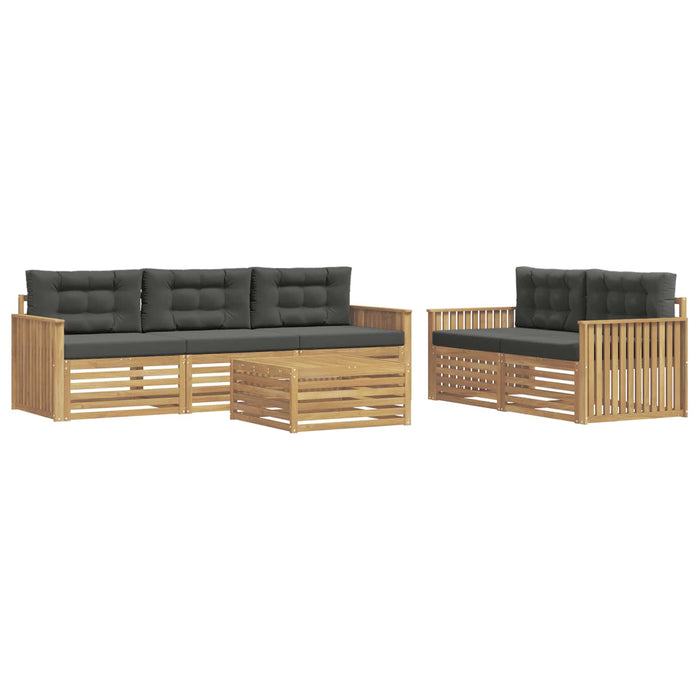 Set de canapele de exterior 6 pcs Alb și antracit - WALTI WALTI