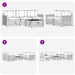 Set de canapele de exterior 6 pcs Alb și Bej - WALTI WALTI