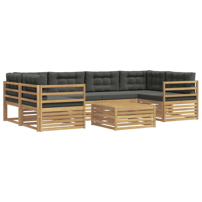 Set de canapele de exterior 7 pcs Alb și antracit Poliester WALTI