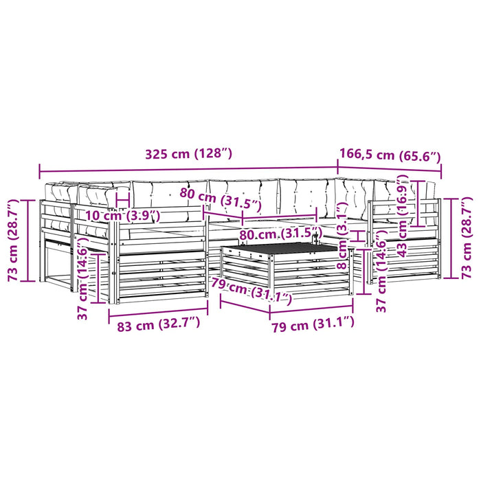 Set de canapele de exterior 7 pcs Alb și antracit Poliester WALTI