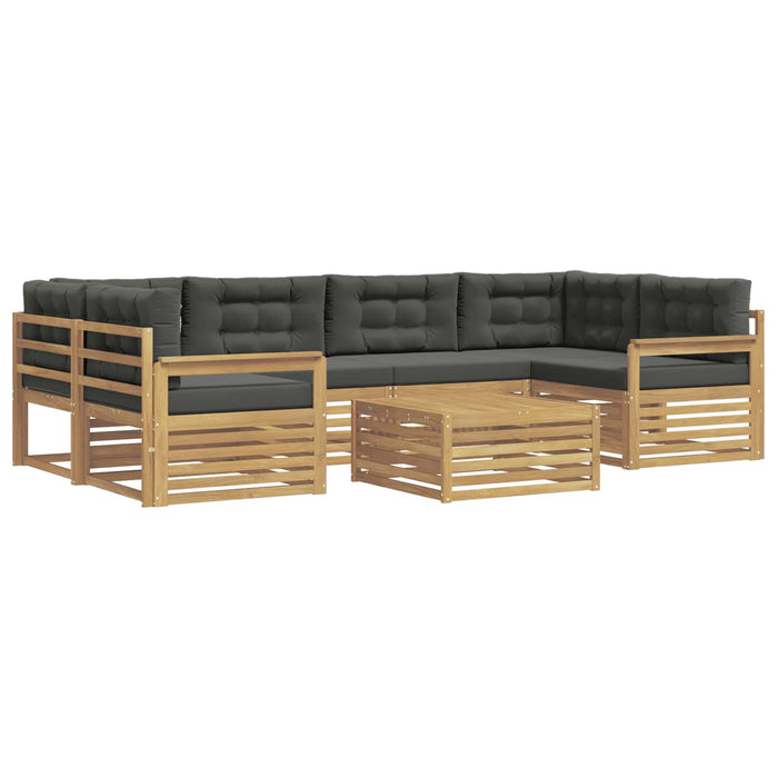 Set de canapele de exterior 7 pcs Alb și antracit Poliester WALTI