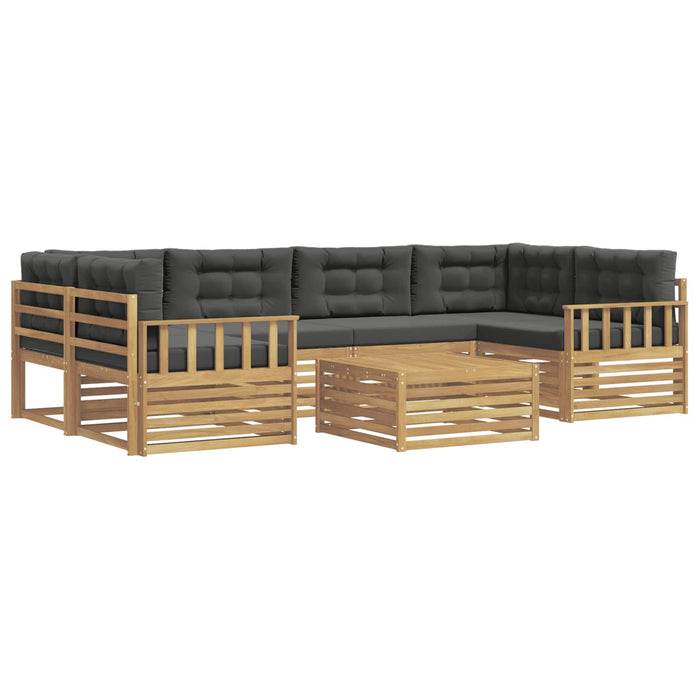 Set de canapele de exterior 7 pcs Alb și antracit Poliester WALTI