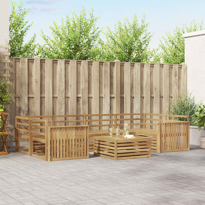 Set de canapele de exterior 7 pcs Alb WALTI