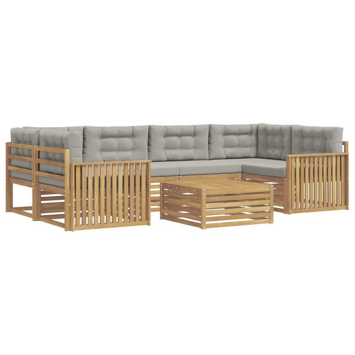 Set de canapele de exterior 7 pcs Alb și gri deschis - WALTI WALTI