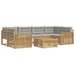 Set de canapele de exterior 7 pcs Alb și gri deschis - WALTI WALTI