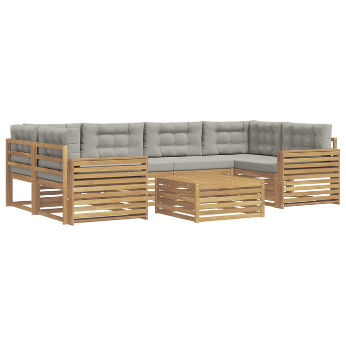 Set de canapele de exterior 7 pcs Alb și gri deschis - WALTI WALTI