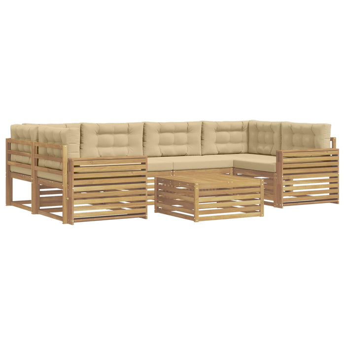 Set de canapele de exterior 7 pcs Alb și Bej - WALTI WALTI