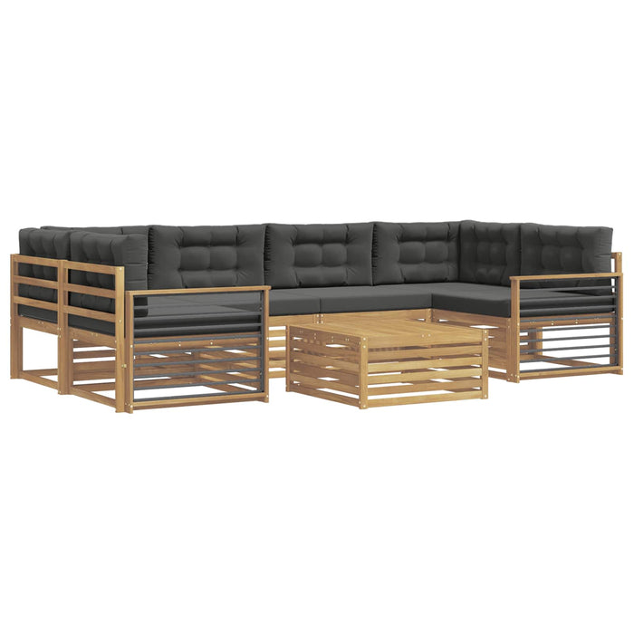 Set de canapele de exterior 7 pcs Alb și antracit Poliester WALTI