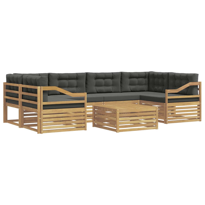 Set de canapele de exterior 7 pcs Alb și antracit Poliester WALTI