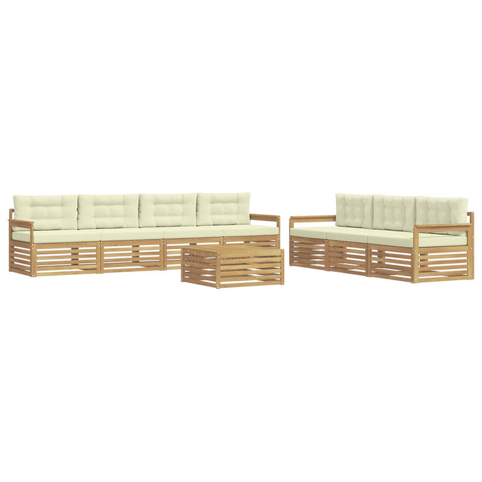 Set de canapele de exterior 8 pcs Alb și crem 79 x 79 x 37 cm WALTI