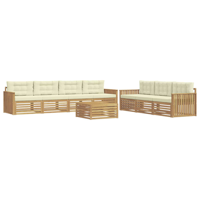 Set de canapele de exterior 8 pcs Alb și crem - WALTI WALTI