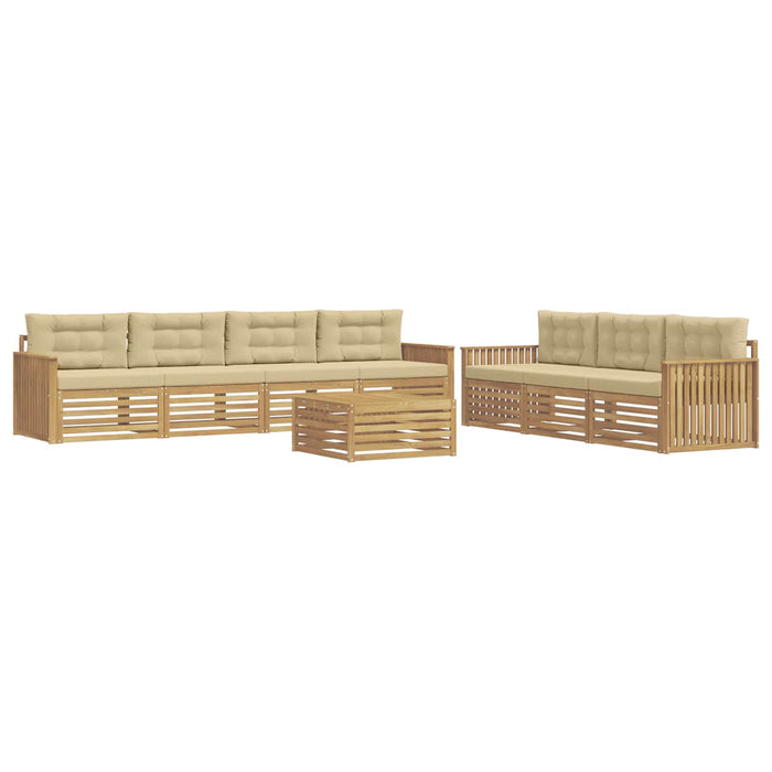 Set de canapele de exterior 8 pcs Alb și Bej - WALTI WALTI