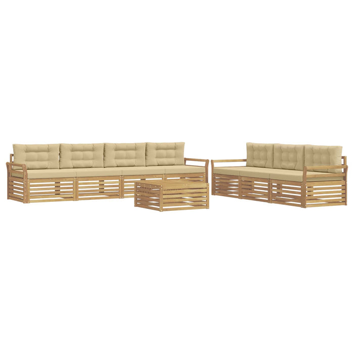 Set de canapele de exterior 8 pcs Alb și Bej - WALTI WALTI