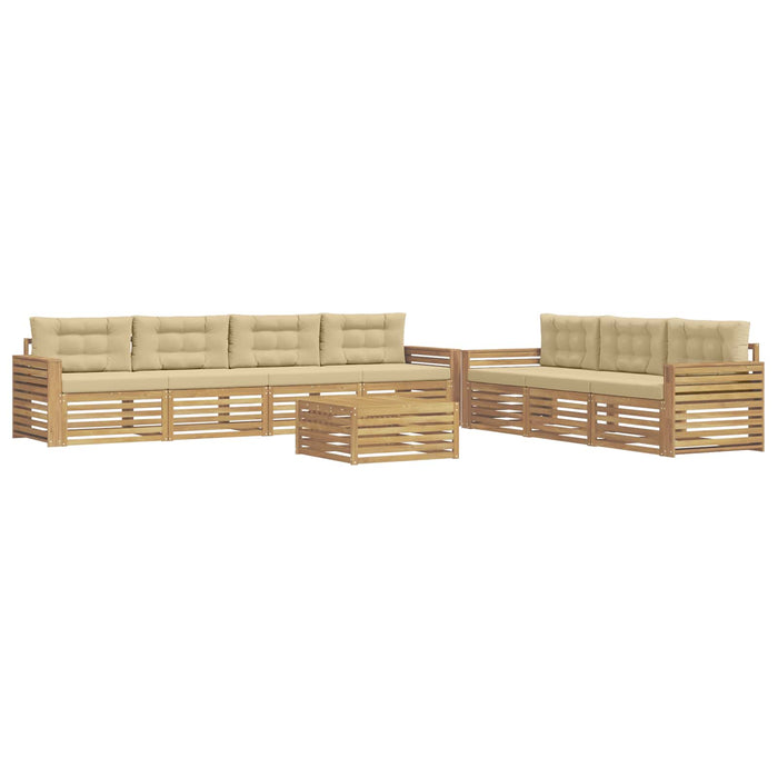 Set de canapele de exterior 8 pcs Alb și Bej - WALTI WALTI