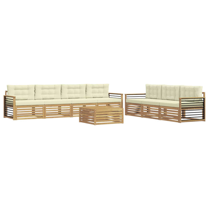 Set de canapele de exterior 8 pcs Alb și crem 79 x 79 x 37 cm WALTI