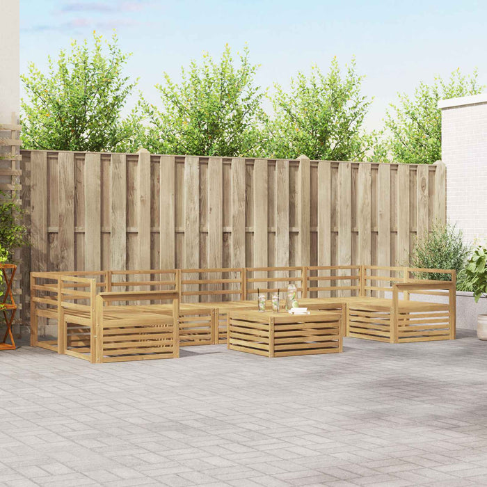 Set de canapele de exterior 8 buc. Alb Lemn Solid de Acacia WALTI