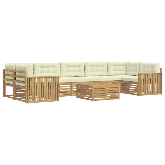 Set de canapele de exterior 8 pcs Alb și crem - WALTI WALTI