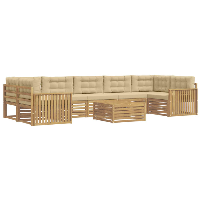 Set de canapele de exterior 8 pcs Alb și Bej - WALTI WALTI
