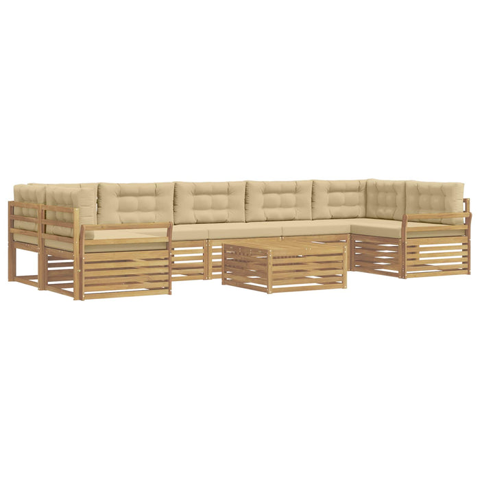 Set de canapele de exterior 8 pcs Alb și Bej - WALTI WALTI